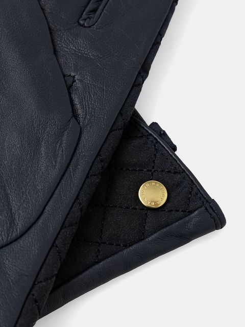 Barbour rękawiczki damskie kolor granatowy - zdjęcie produktu nr 2