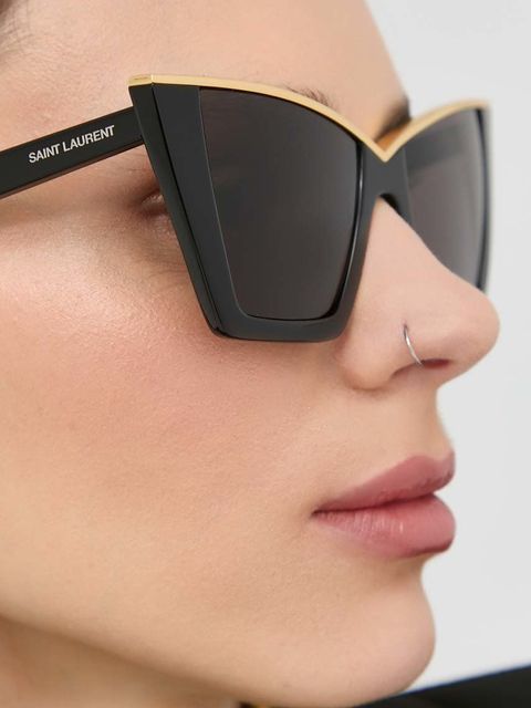 Saint Laurent okulary przeciwsłoneczne damskie kolor czarny
