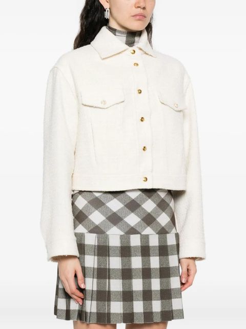 PINKO cropped tweed jacket - White
