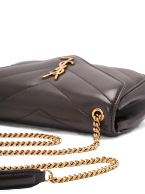 Saint Laurent mini Loulou cross body bag - Brown