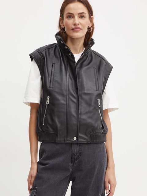 Pinko bezrękawnik skórzany - zdjęcie produktu nr 1