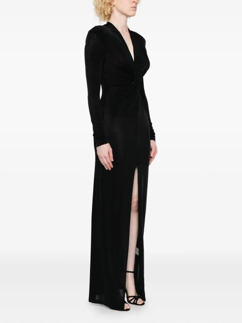 Eleh twist-front maxi dress - Black