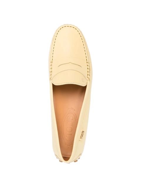 Tod's penny-strap leather loafers - Yellow