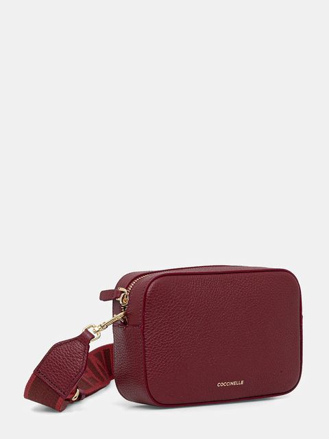 Coccinelle torebka skórzana kolor bordowy E5 MN5 55 I1 01 - zdjęcie produktu nr 2