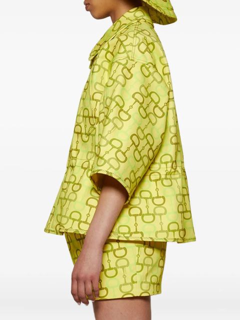 Gucci horsebit-print jacket - Green - zdjęcie produktu nr 2