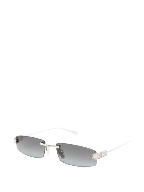 Balenciaga Eyewear rectangle-frame rimless sunglasses - Silver - zdjęcie produktu nr 2