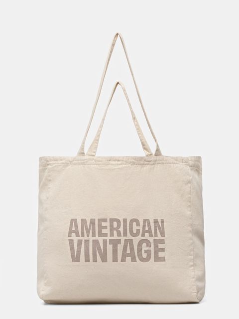 American Vintage torebka bawełniana kolor beżowy LYC26A - zdjęcie produktu nr 1
