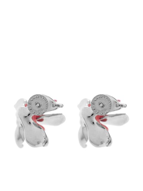 Marni flower-motif crystal-embellished earrings - Silver - zdjęcie produktu nr 2