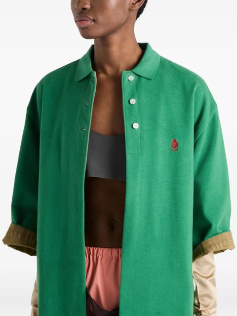 Prada old piqué blouson jacket - Green