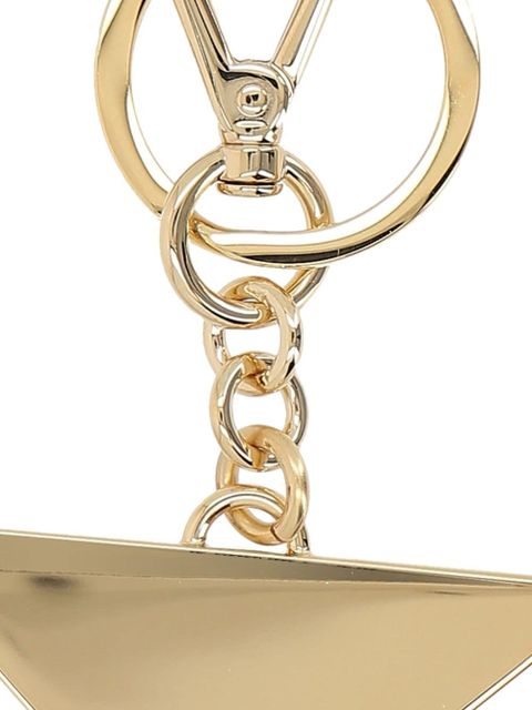 Prada enamel triangle-logo keychain - Gold