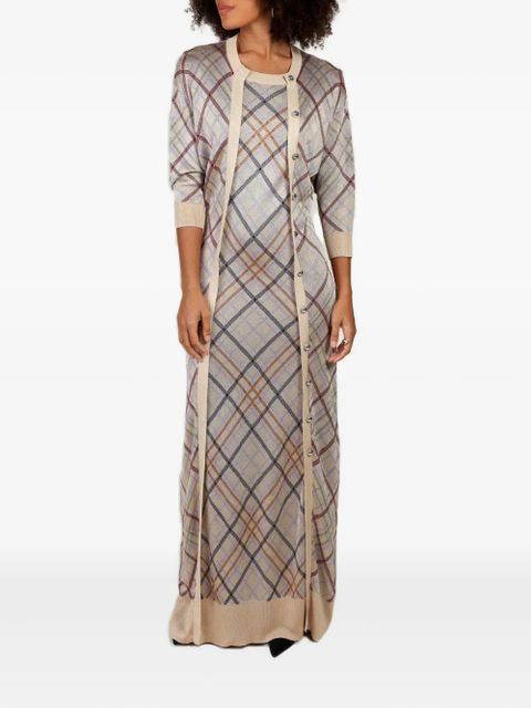 Rabanne checked cardigan dress - Neutrals - zdjęcie produktu nr 2