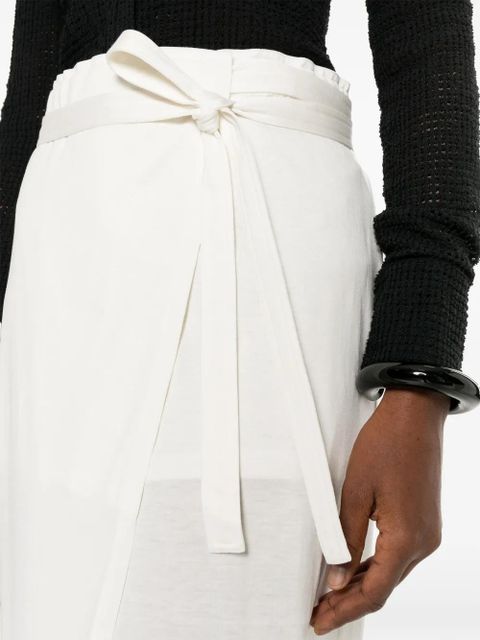 TOTEME tie-waist midi skirt - Neutrals