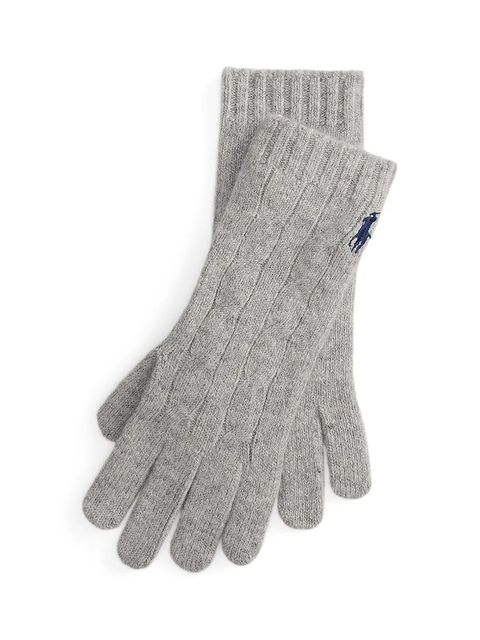 Polo Ralph Lauren rękawiczki wełniane damskie kolor szary 455981440 - zdjęcie produktu nr 1