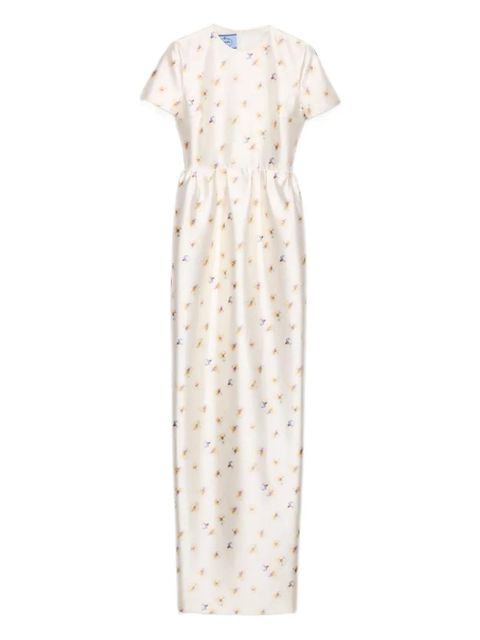 Prada floral print silk dress - Neutrals - zdjęcie produktu nr 1