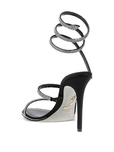 René Caovilla Cleo rhinestone-embellished sandals - Black