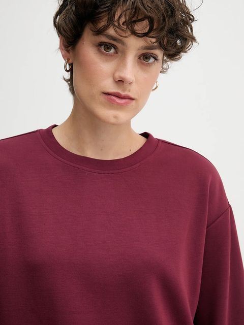 United Colors of Benetton bluza damska kolor bordowy gładka 3Y2F3M07M