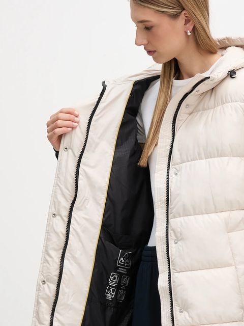 Geox kurtka SPHERICA kolor beżowy zimowa W5628K T3273