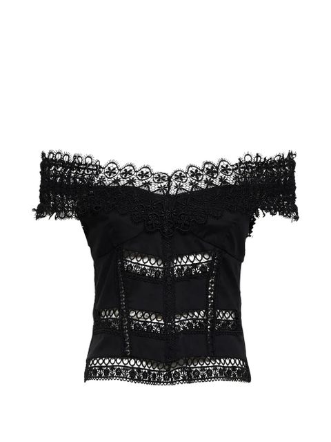 Charo Ruiz Ibiza Elisette lace blouse - Black - zdjęcie produktu nr 1