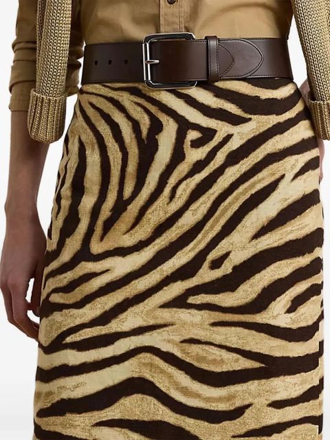 Lauren Ralph Lauren zebra print pencil midi skirt - Neutrals - zdjęcie produktu nr 2