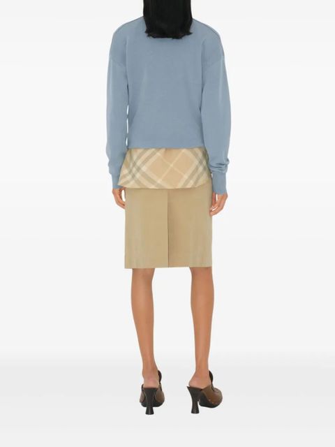 Burberry B Crest wool sweater - Blue