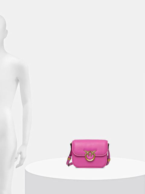 Pinko torebka skórzana kolor różowy 104297 A26L