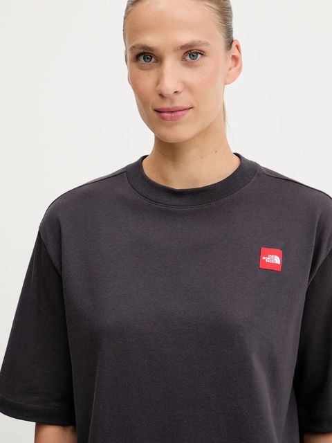 The North Face t-shirt bawełniany Redbox damski kolor szary NF0A8EG60SA1