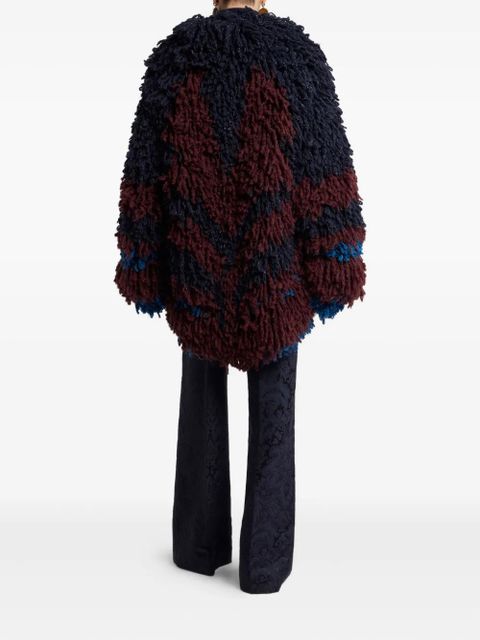 ETRO fur-stitch jacket - Red
