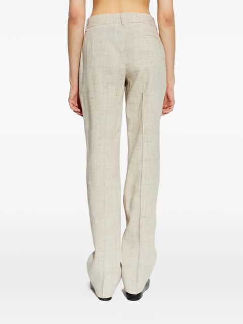 Moschino slub-texture tailored trousers - Neutrals