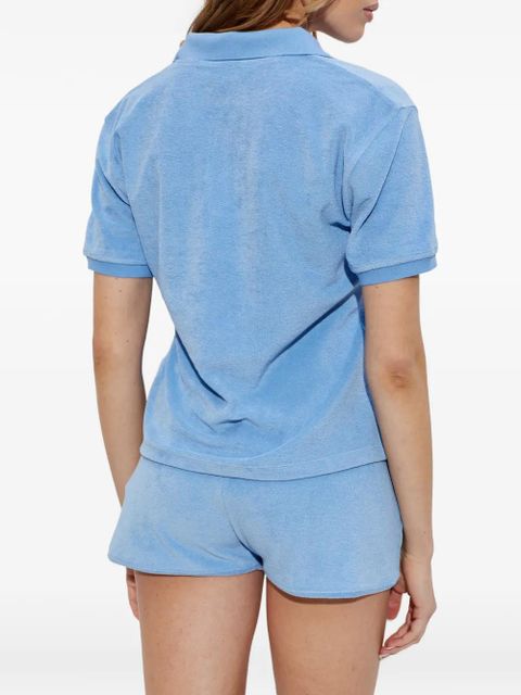 Hunza G embroidered-logo T-shirt - Blue