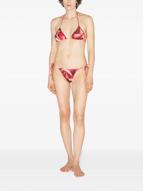 Jean Paul Gaultier Roses printed-tie bikini bottoms - Red - zdjęcie produktu nr 2