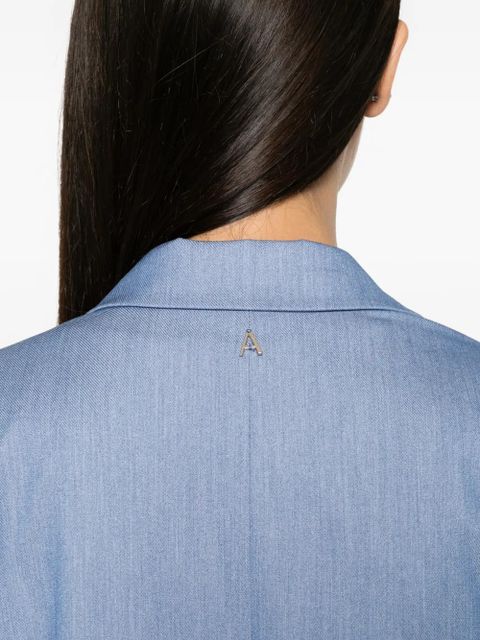 TWINSET lace-trim blazer - Blue