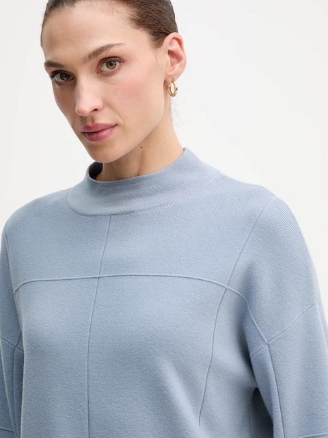 Joseph Ribkoff sweter damski kolor niebieski lekki z półgolfem 261981