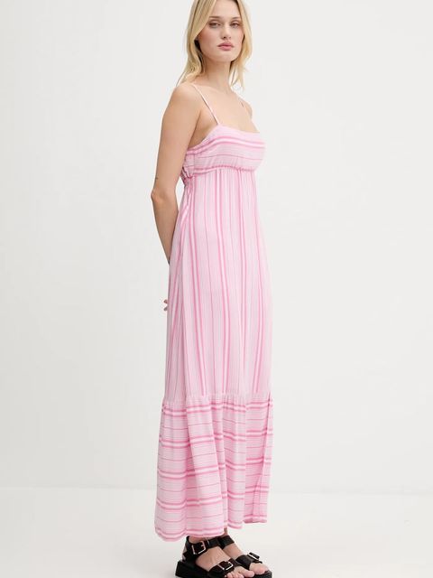 Hollister Co. sukienka kolor różowy maxi rozkloszowana KI359-5166 - zdjęcie produktu nr 2