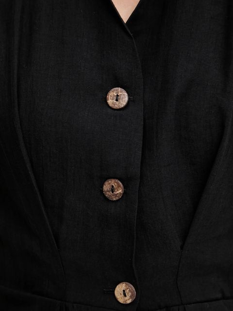 Answear.LAB sukienka kolor czarny maxi rozkloszowana