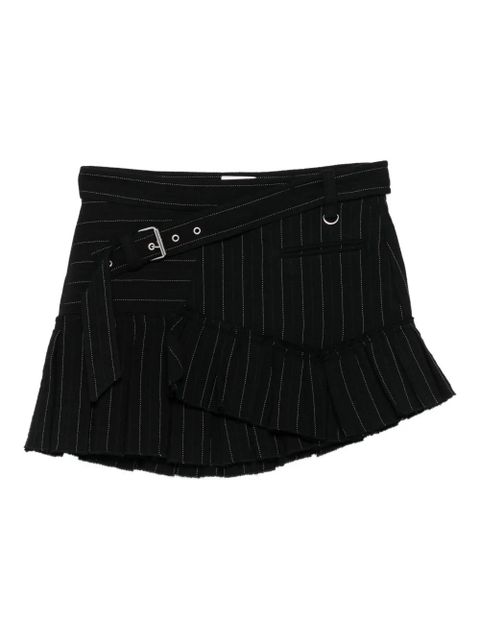 ISABEL MARANT Maddy pinstripe ruffled skirt - Black - zdjęcie produktu nr 1