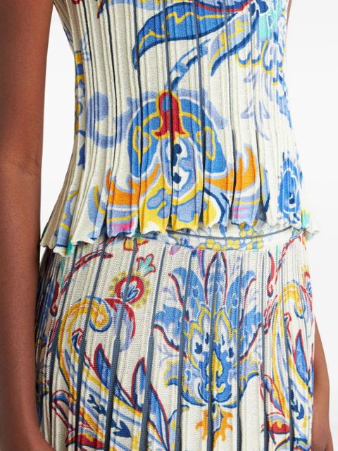 ETRO printed knitted top - Neutrals