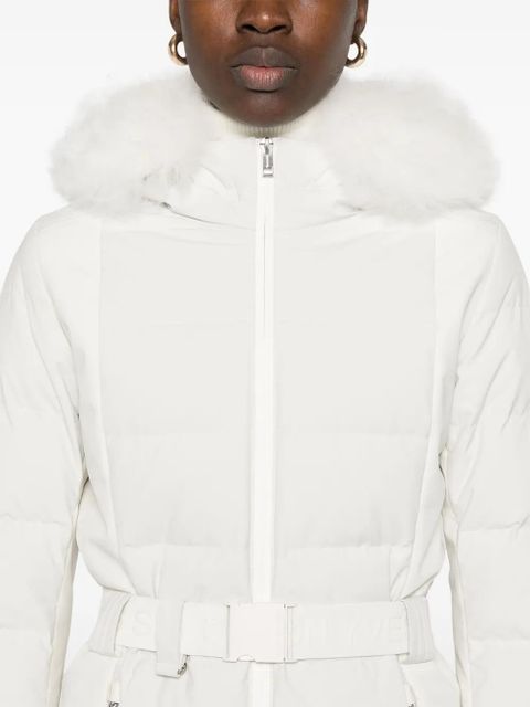 Yves Salomon belted ski jacket - White