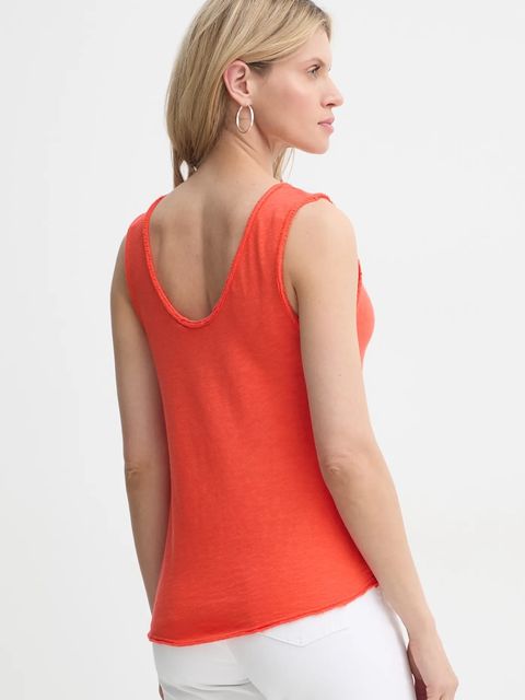 American Vintage top bawełniany kolor pomarańczowy SON29GE25