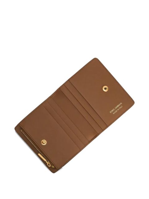 Dolce & Gabbana calfskin wallet with DG logo - Neutrals