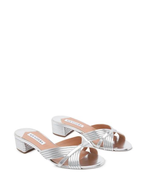 Aquazzura Sundance round-toe sandals - Silver - zdjęcie produktu nr 2