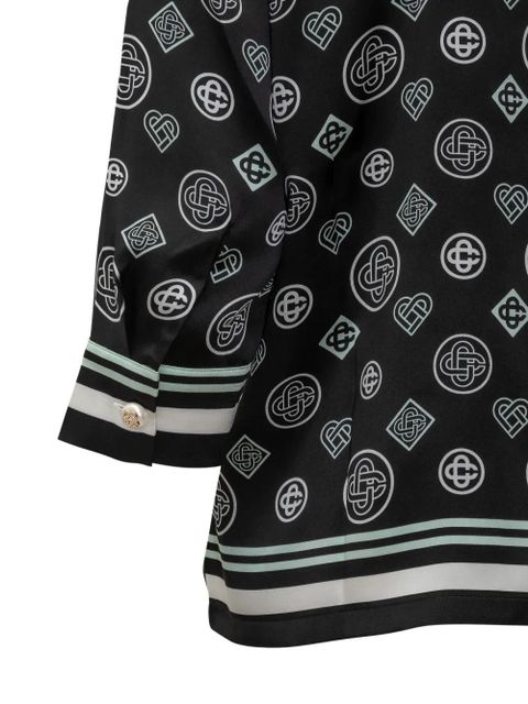 Casablanca printed pajama top - Black - zdjęcie produktu nr 2