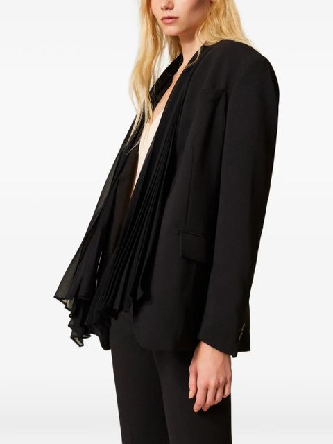 TWINSET sash-collar crepe blazer - Black