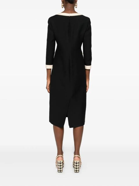 Valentino Garavani bow-embellished round-neck dress - Black
