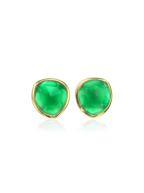 Monica Vinader Siren Stud Green Onyx earrings - Gold - zdjęcie produktu nr 1