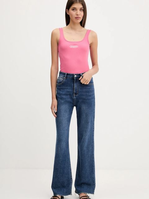 Guess Jeans top kolor różowy W5YP35 KA0H1
