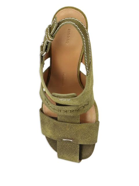 JW Anderson 95mm suede fisherman sandals - Green