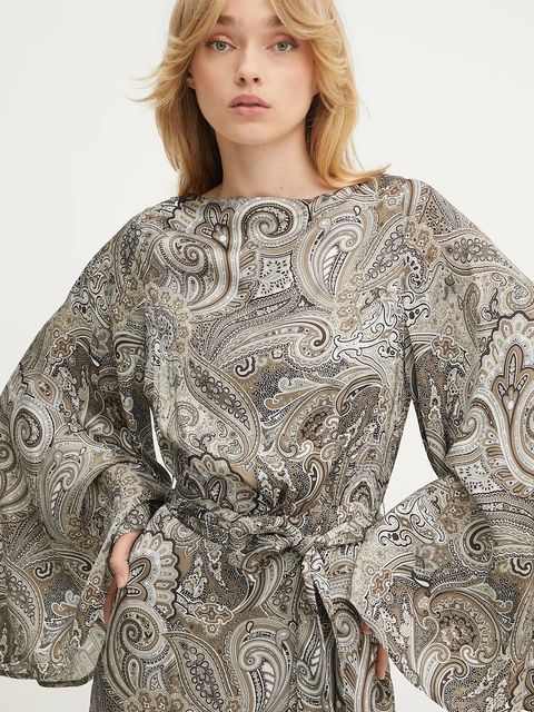 Marciano by Guess sukienka LOREDANA kolor brązowy mini prosta 5YGK40 7298A