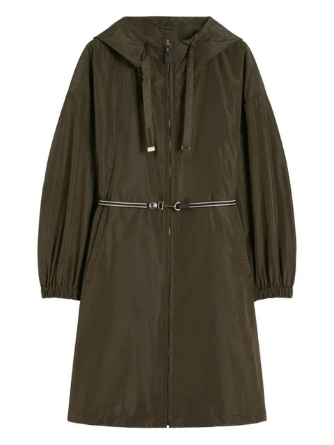 Max Mara hooded belted raincoat - Green - zdjęcie produktu nr 1