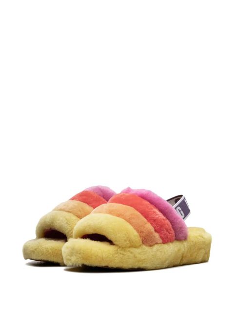 UGG rainbow strap shoes - Yellow
