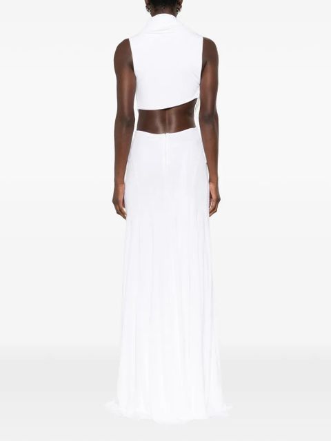 Christopher Esber draped cut-out maxi dress - White